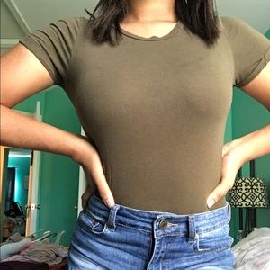 Army green bodysuit